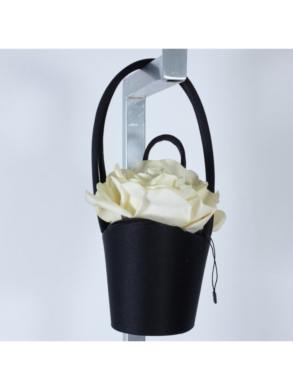 New Lulu Guinness flower pot bag satin rose black yellow